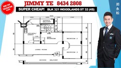 Blk 321 Woodlands Street 32 (Woodlands), HDB 4 Rooms #162615102